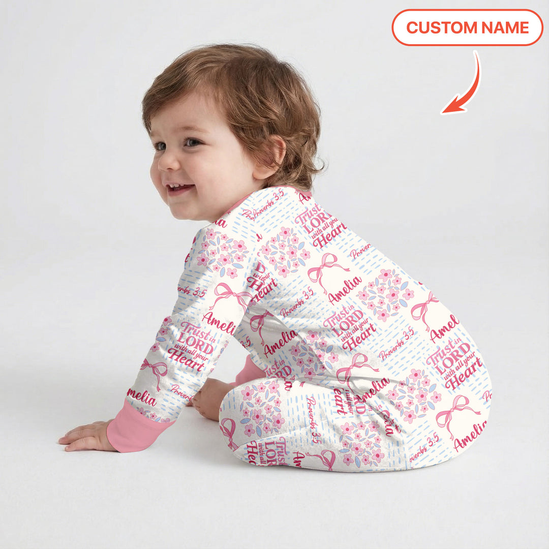 Trust The Lord With All Your Heart Custom Name Convertible Zippy