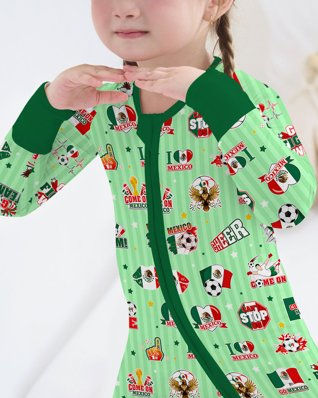 Soccer Game Day Go Team Mexico Family Matching Bamboo Convertible Zippy