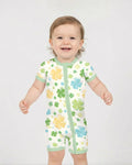 Shamrocks Print St. Patrick's Day Bamboo Shorty Zippy