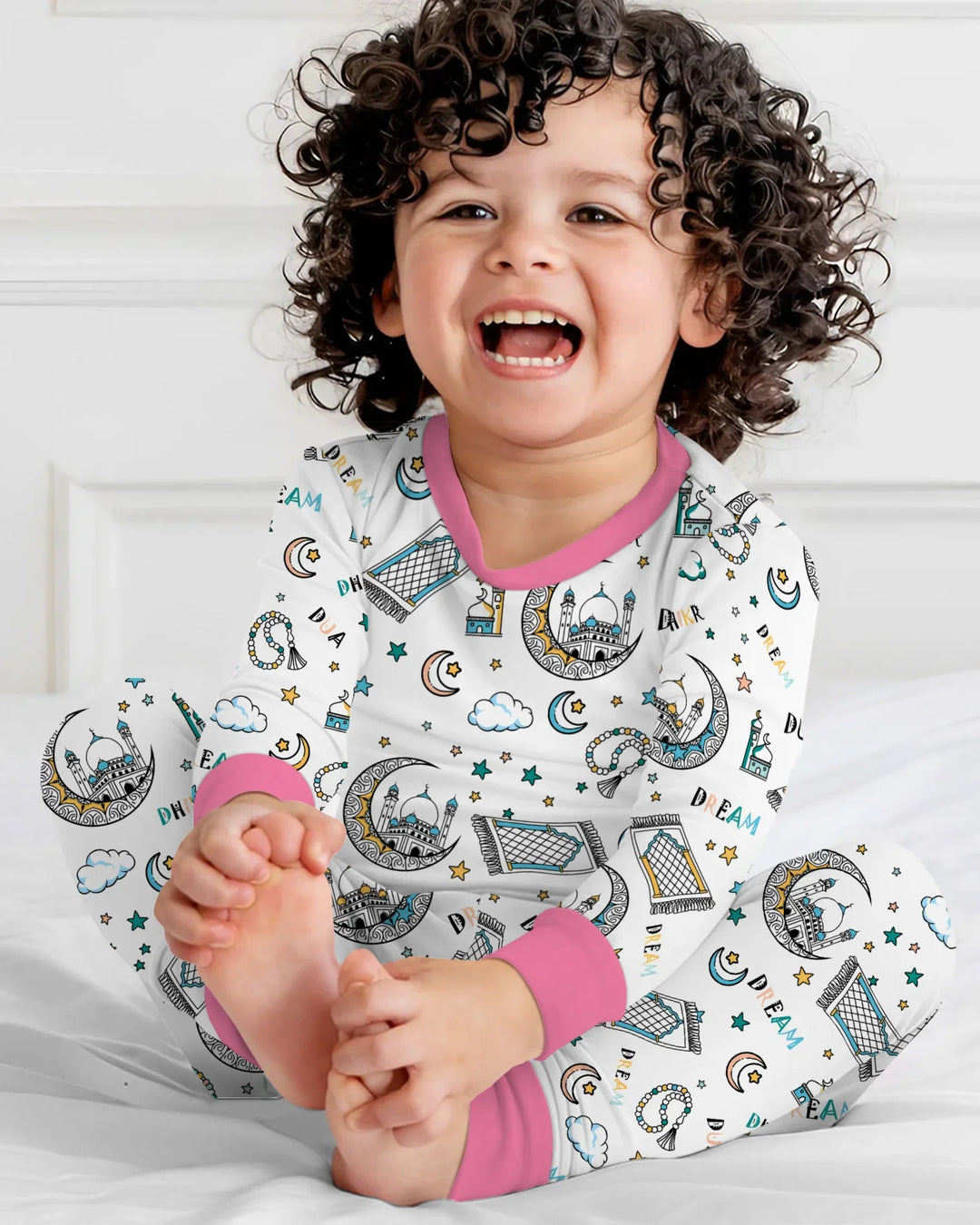 Dua, Dhikr, Dream Matching Family Two Piece Long Sleeve Pajama Set