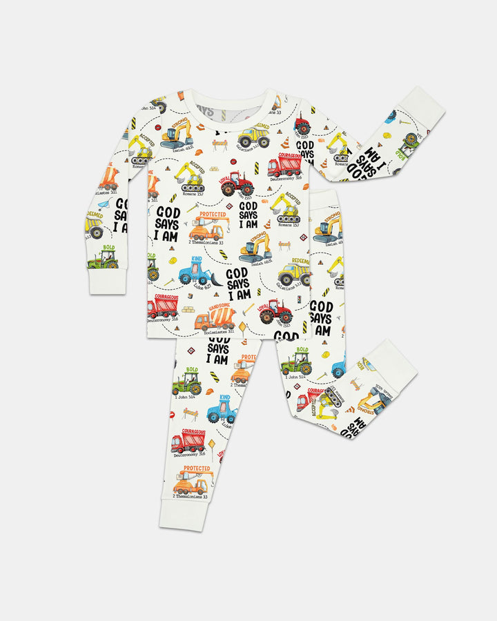 Zweiteiliges Langarm-Pyjama-Set mit Sommerfrüchten