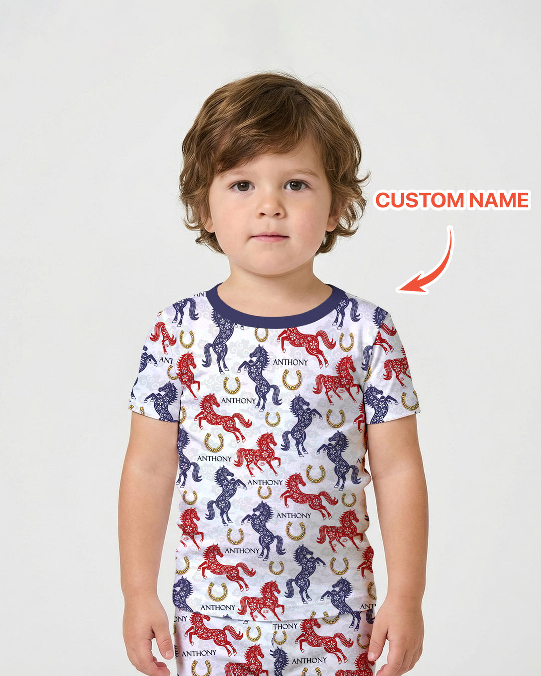 Zweiteiliges Pyjama-Set mit kurzen Ärmeln und Shorts im Sommer-Design