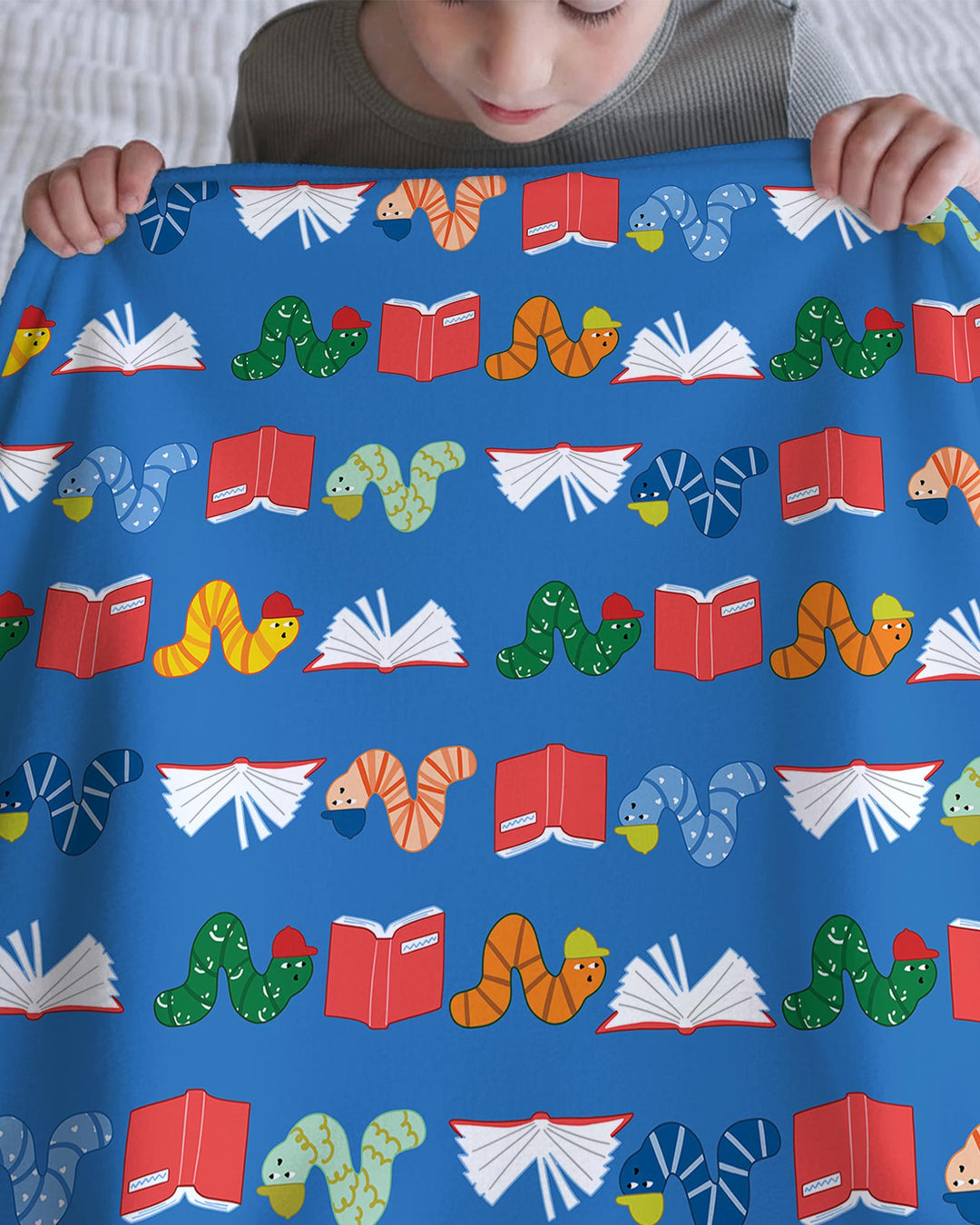 Bookworm Family Matching Bamboo Blanket