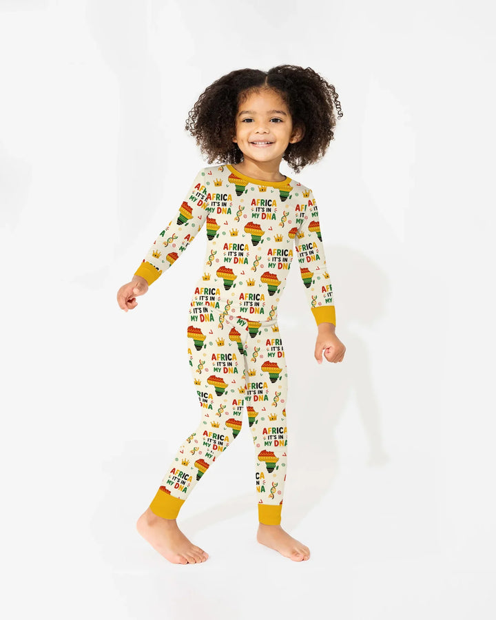 Africa It's In My DNA Bamboo Two Piece Long Sleeve Pajama Set