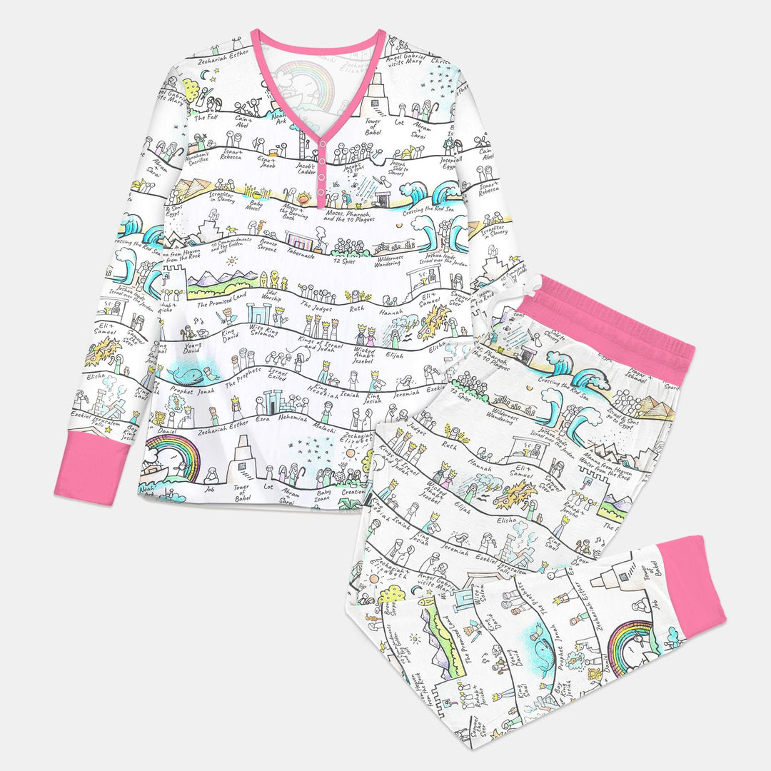 Bible Story Journey Family Matching Custom Women Pajama Set