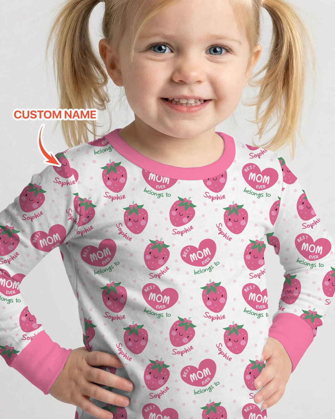 Custom Name Best Mom Ever Belongs to Bamboo Two Piece Long Sleeve Pajama Set