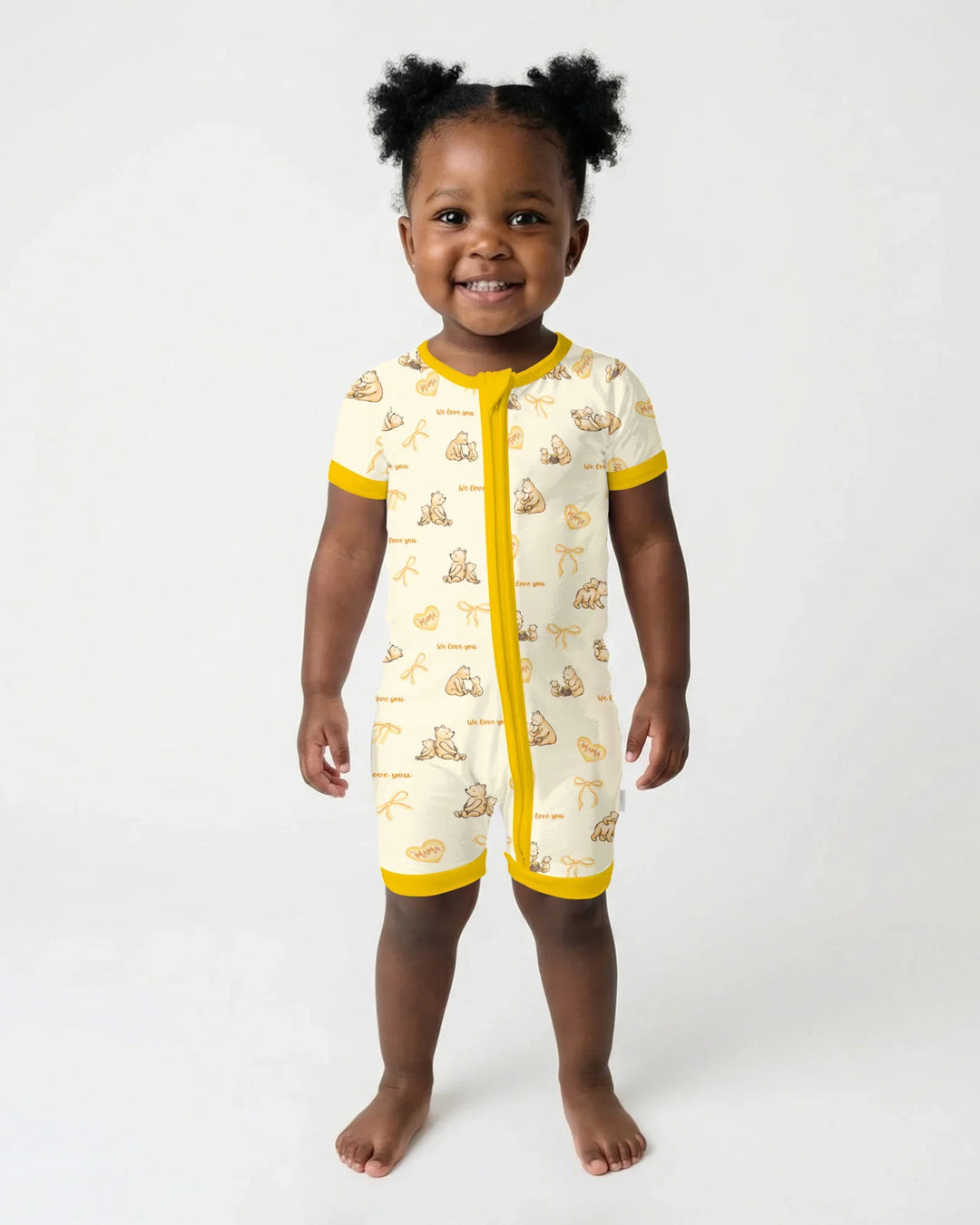 Sweat Yellow Mama Bear Shorty Zippy