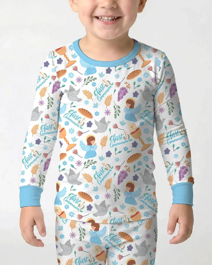 First Communion Two Piece Long Sleeve Pajama Set