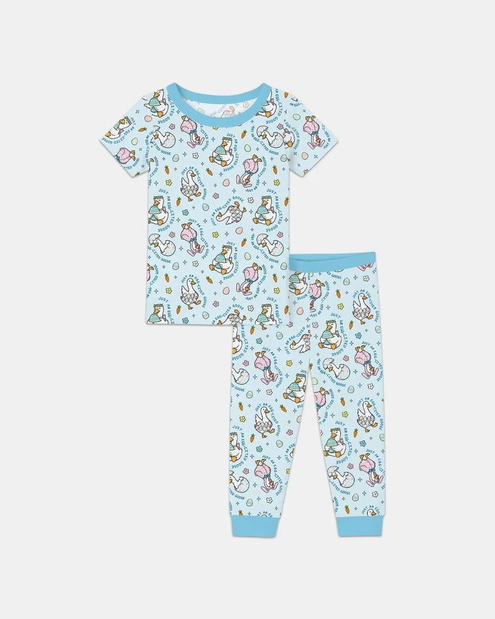 Easter Silly Goose Two Piece Short Sleeve Pajama Set