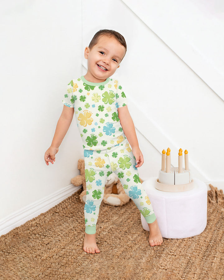 Zweiteiliges, kurzärmliges Pyjama-Set mit Marienkäfern
