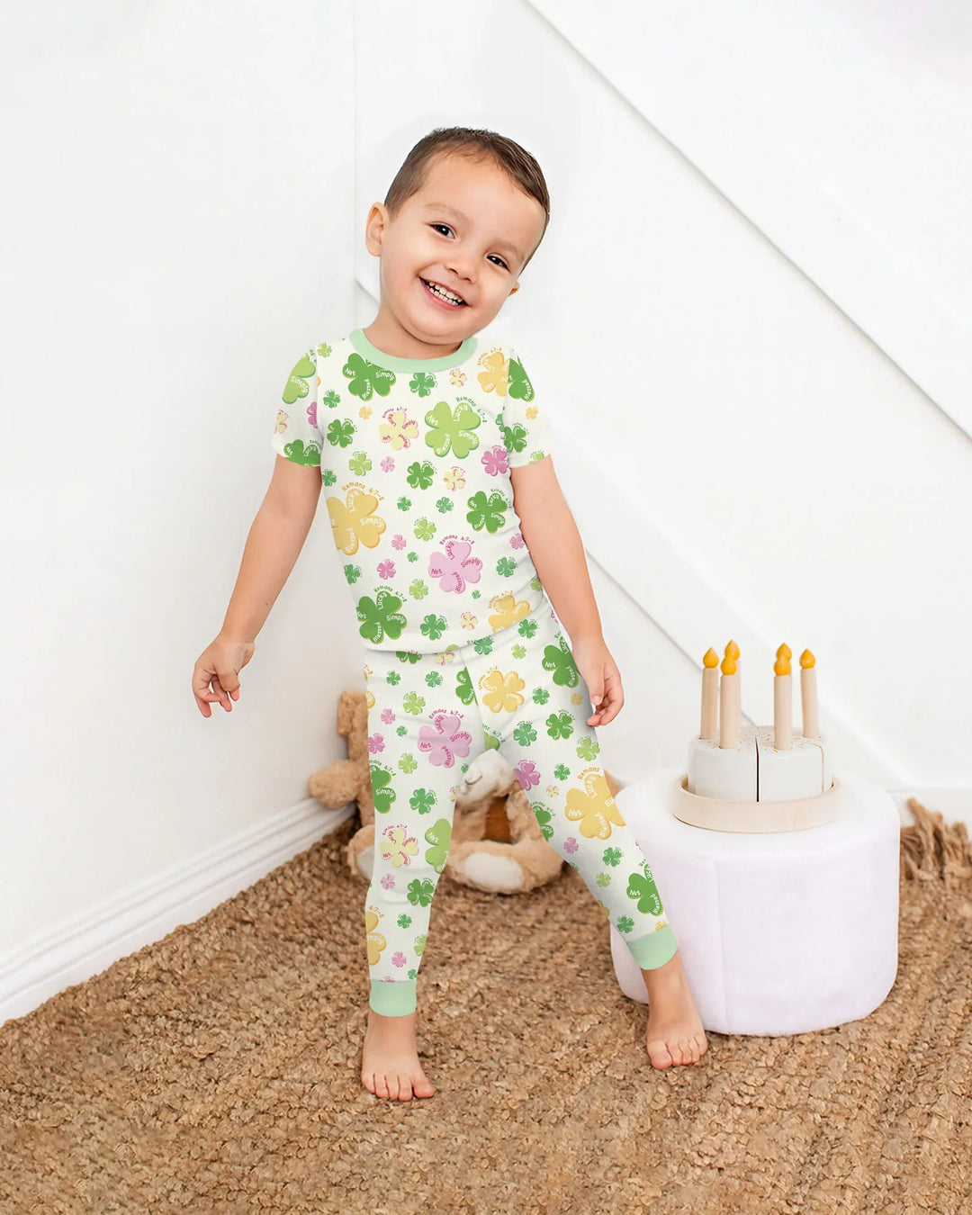Zweiteiliges, kurzärmliges Pyjama-Set mit Marienkäfern