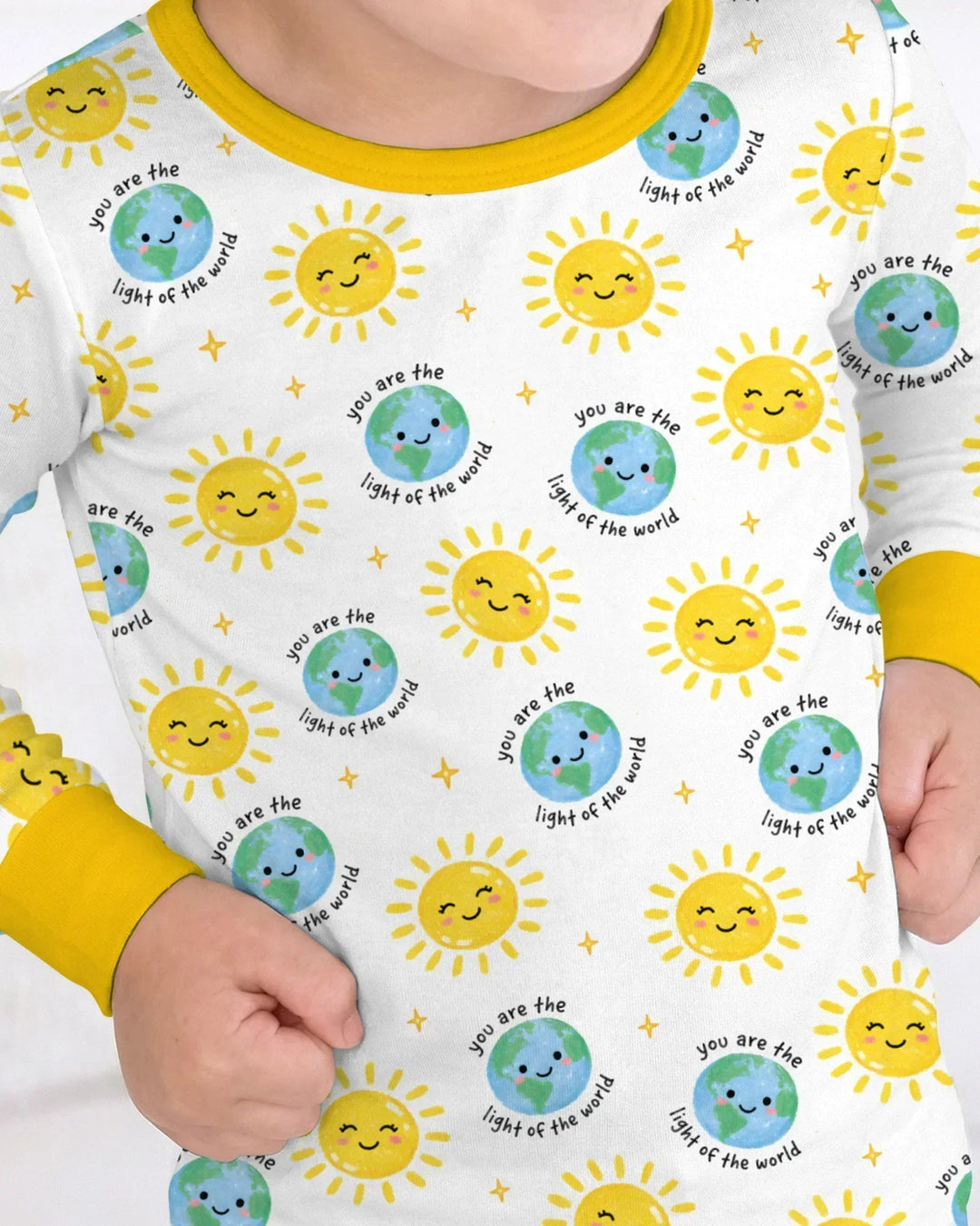 Matthew 5:14 Light of the World Bamboo Two Piece Long Sleeve Pajama Set