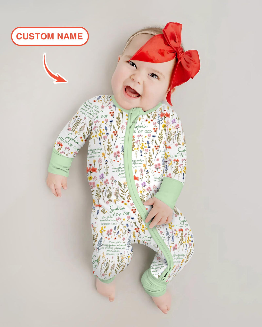 Gerippte Babykleidung mit individuellem Foto - Weich &amp; Skizzenhaft