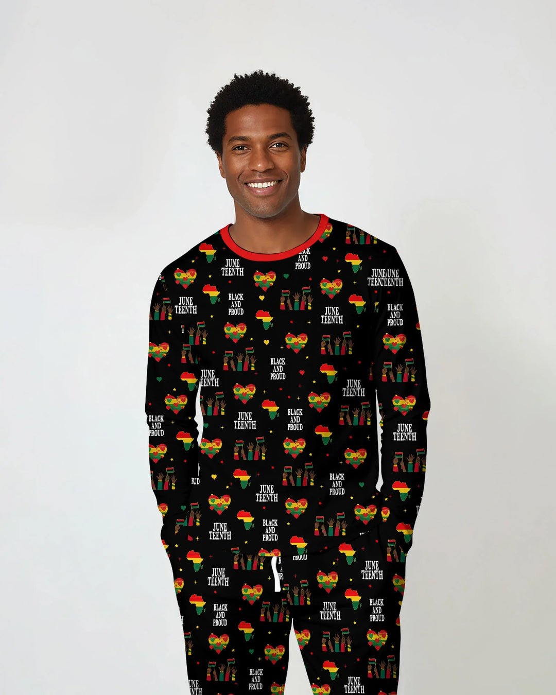 Juneteenth Black and Proud Bamboo Men's Pajama Set