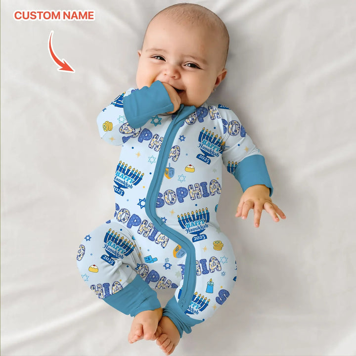 Custom name Happy Hanukkah 2025 Convertible Zippy