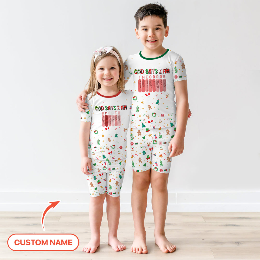 Zweiteiliges Pyjama-Set mit kurzen Ärmeln und Shorts im Sommer-Design