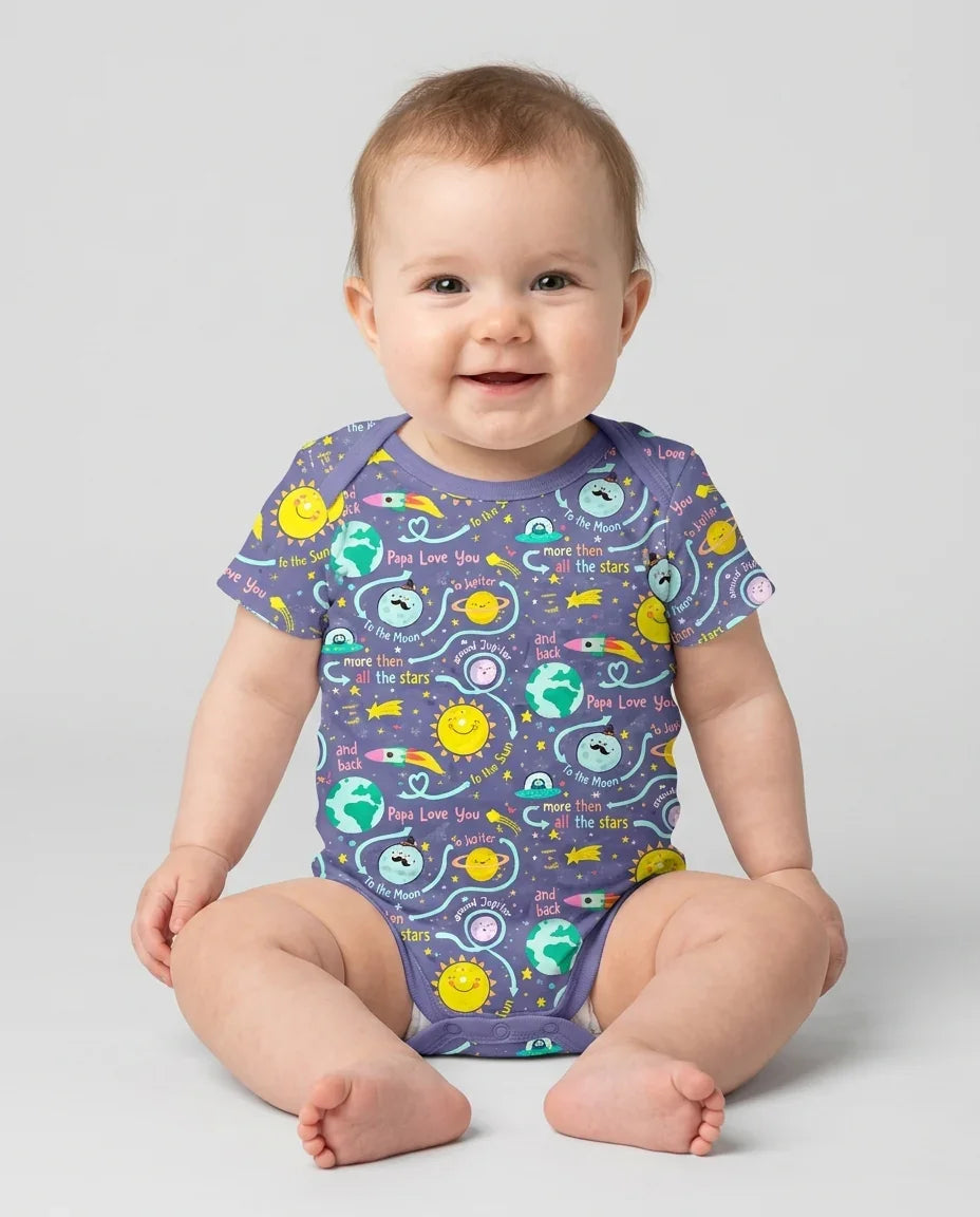 Love to the Moon and Back  Bamboo Bodysuit