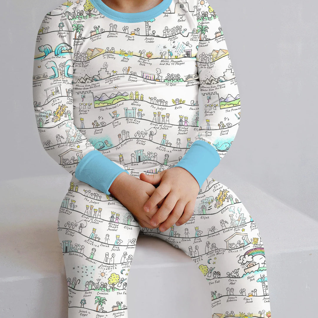 Zweiteiliges Langarm-Pyjama-Set mit Sommerfrüchten