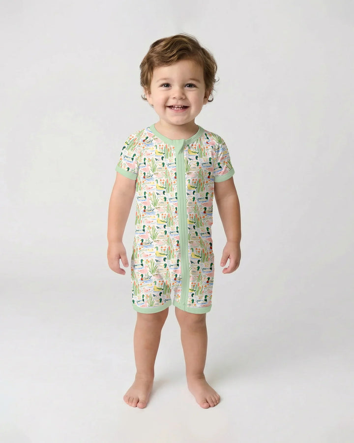 Whimsical Mallard Duck Bamboo Shorty Zippy
