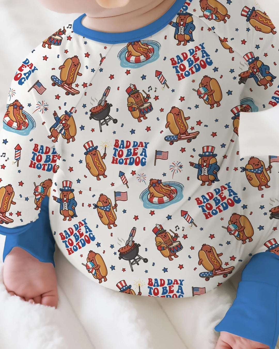 Hot Dog Patriotic Bamboo Convertible Zippy