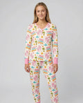 Plantilla de conjunto de pijama de mujer de bambú