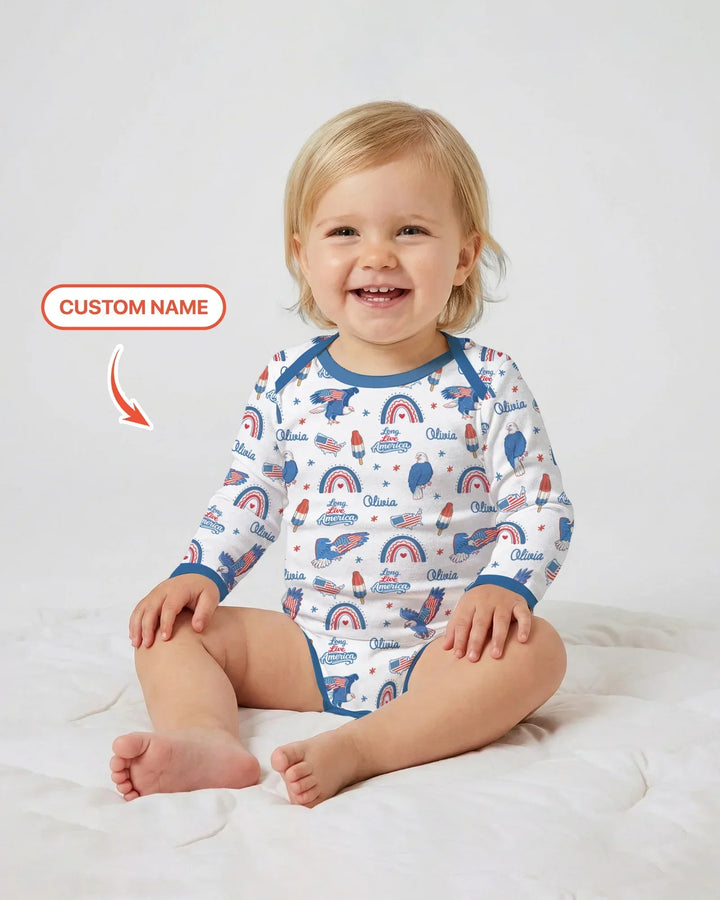 Gerippte Babykleidung mit individuellem Foto - Weich &amp; Skizzenhaft