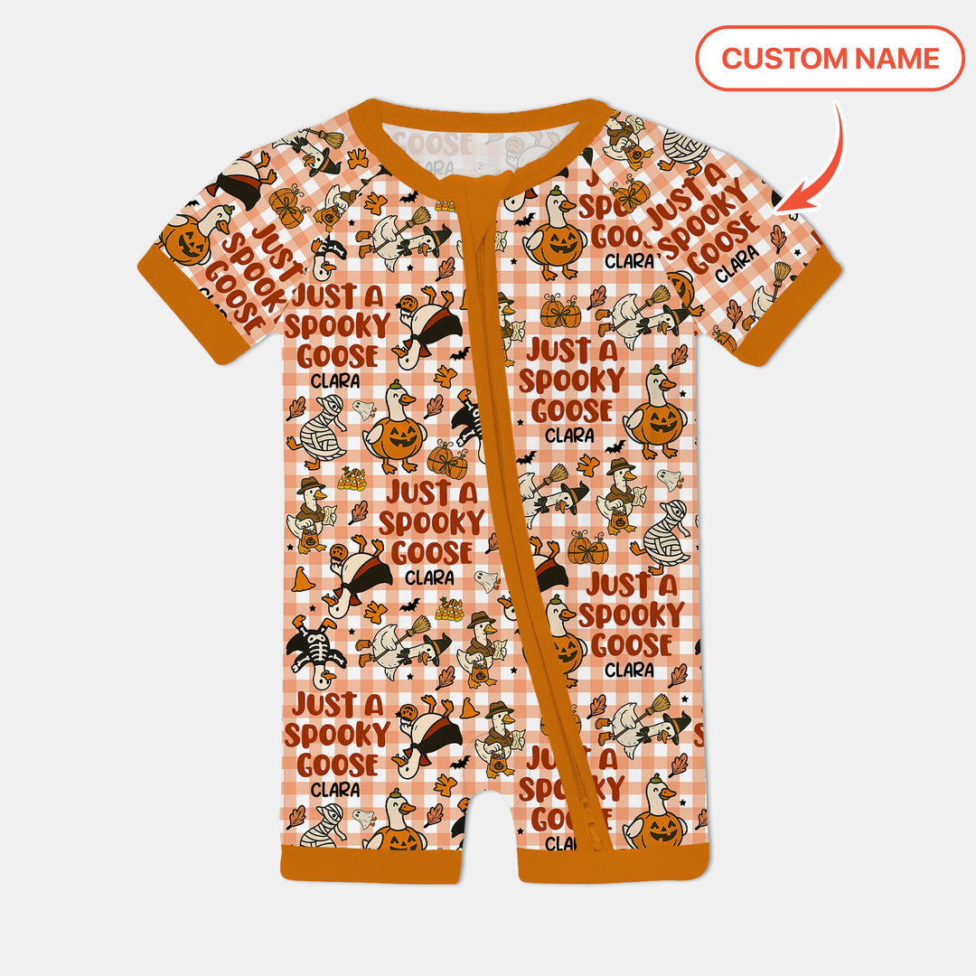 Just A Spooky Goose Custom Name Girl Version Shorty Zippy
