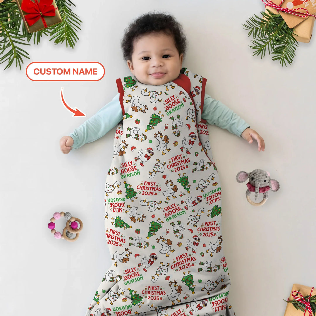 Custom Name "Silly Goose" Sleep Bag (Red) , Custom Name "Silly Goose" Sleep Bag (Red) - XS / 0.5 TOG