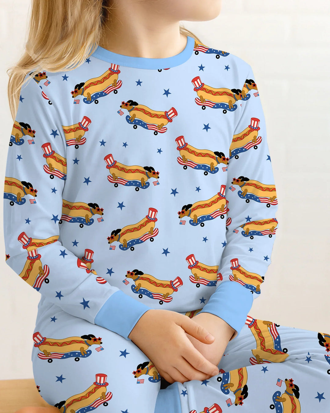 Conjunto de pijama de dos piezas de bambú de manga larga