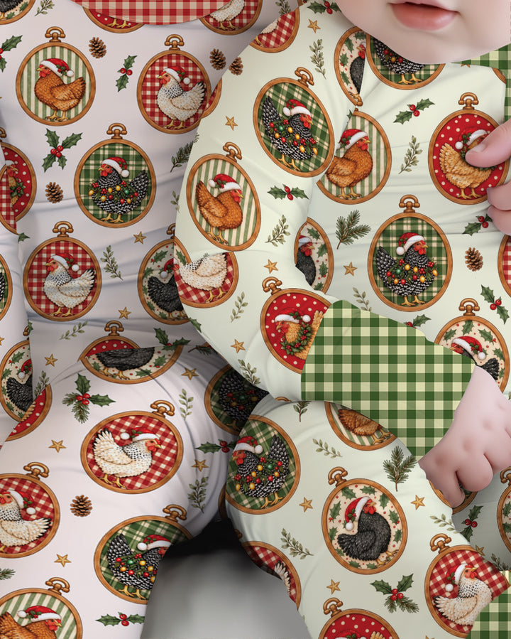 Chicken Merry Clucking Christmas Bamboo Convertible Zippy