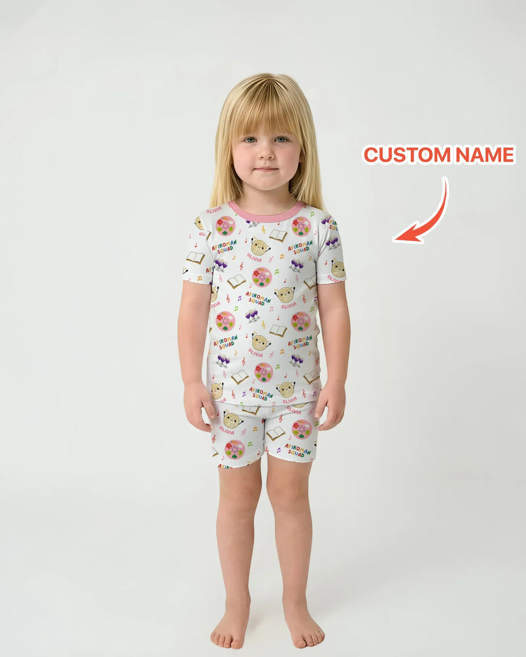 Zweiteiliges Pyjama-Set mit kurzen Ärmeln und Shorts im Sommer-Design