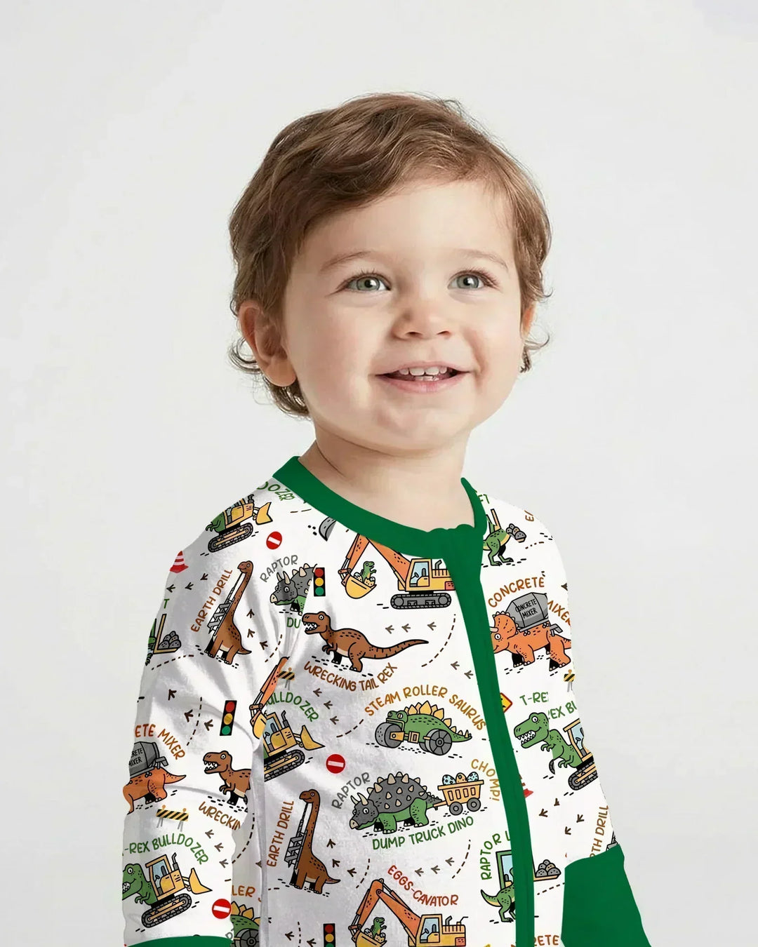 Dinosaur Construction Truck Bamboo Convertible Zippy