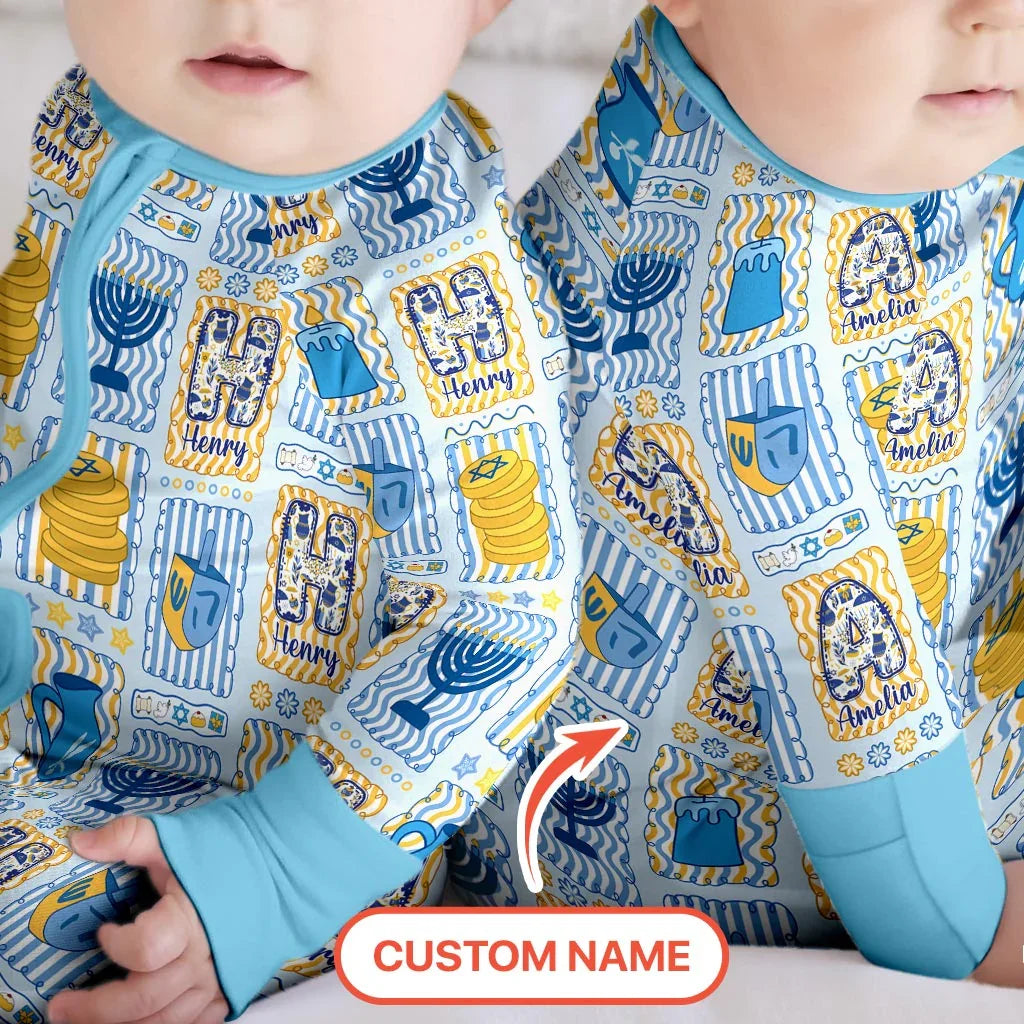 Custom Name Hanukkah Wonderland Convertible Zippy