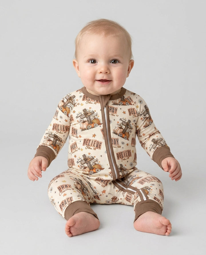 Floral Fall Give Thanks To The Lord Bamboo Convertible Zippy