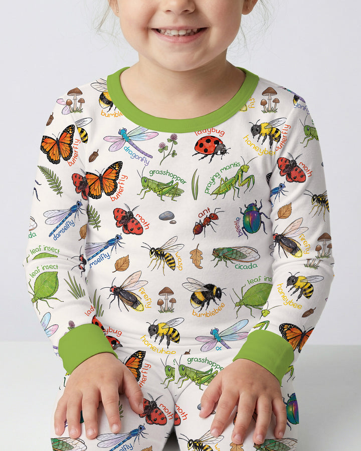 Bug Learning Bamboo Two Piece Long Sleeve Pajama Set