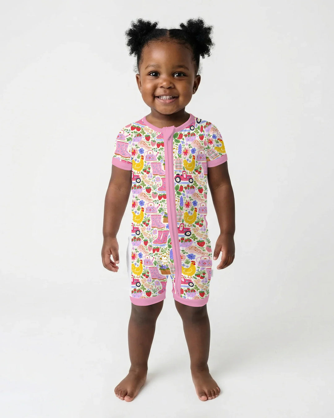Farm Life Mommy & Me Matching Bamboo Shorty Zippy