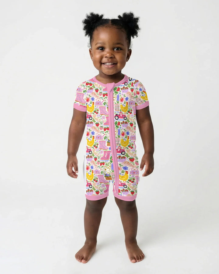 Farm Life Mommy & Me Matching Bamboo Shorty Zippy