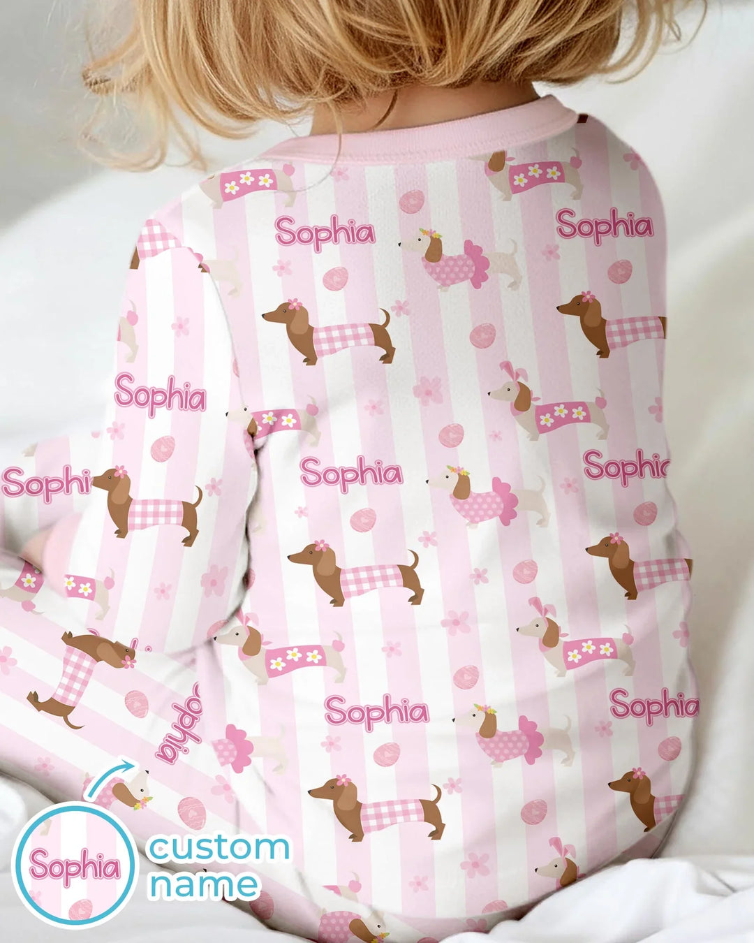 Custom Name Easter Dachshunds Family Matching Convertible Zippy