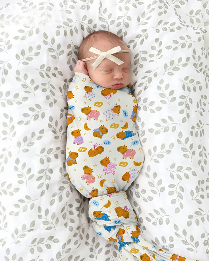 Capyjama Family Matching swaddle blanket