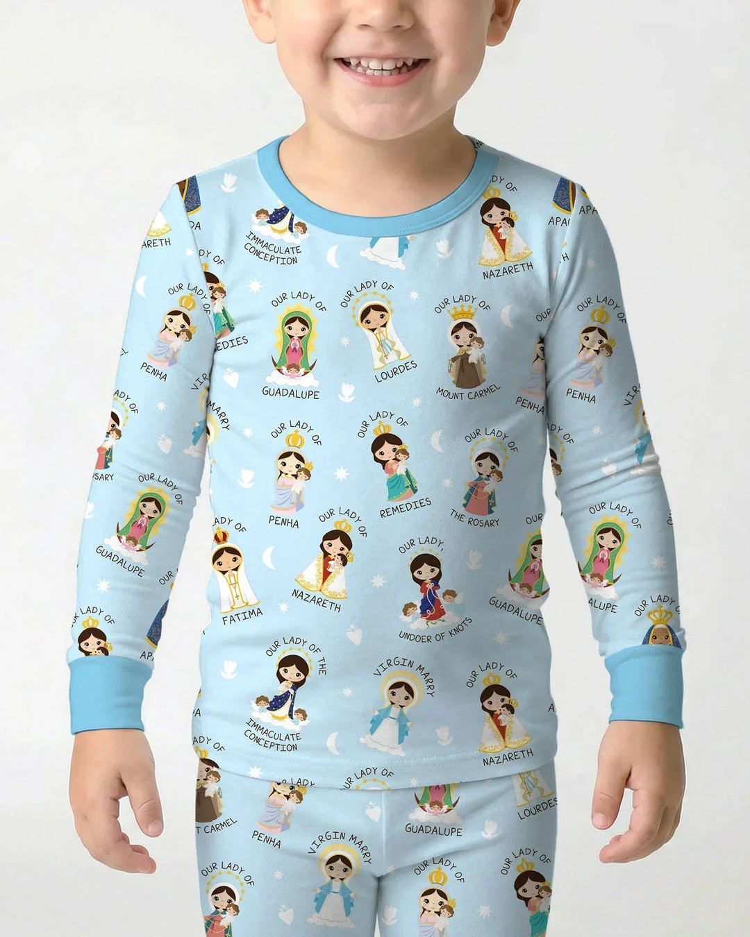 Little Marian Blessings Two Piece Long Sleeve Pajama Set