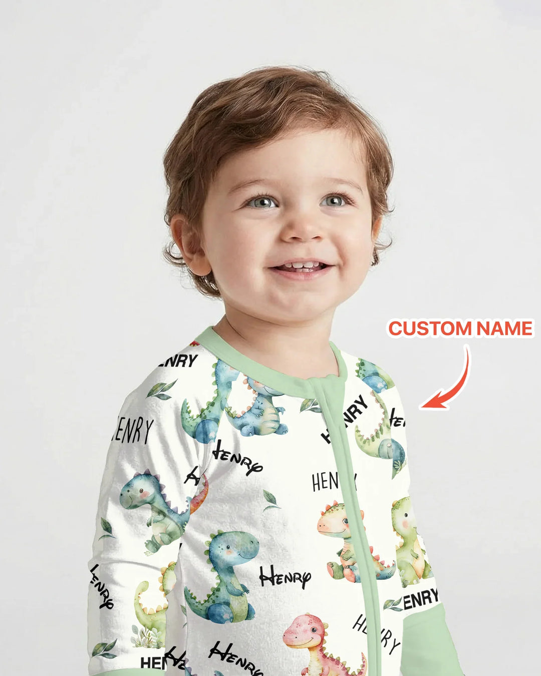 Dinosaur Custom Name Convertible Zippy