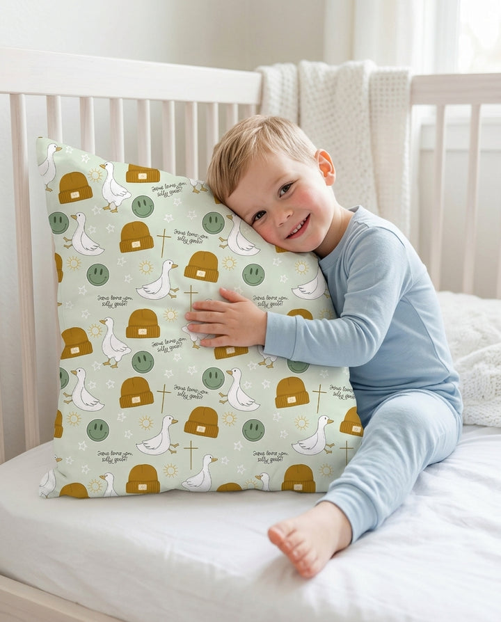 Jesus Loves You Silly Goose Bamboo Pillow Case