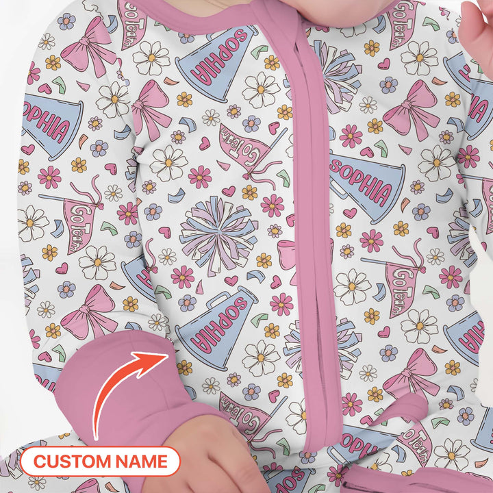 Custom Name Pastel Cheerleader Convertible Zippy