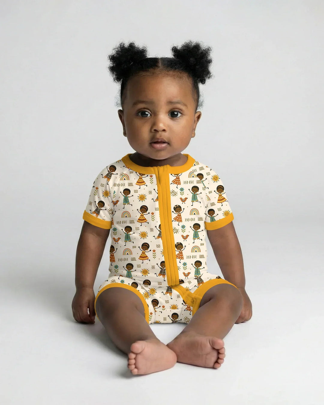 Cute African Heritage Bamboo Shorty Zippy
