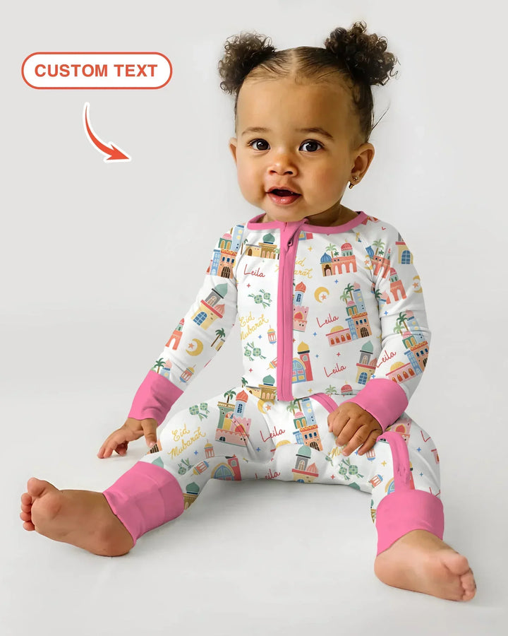 Eid Mubarak Custom Name Convertible Zippy