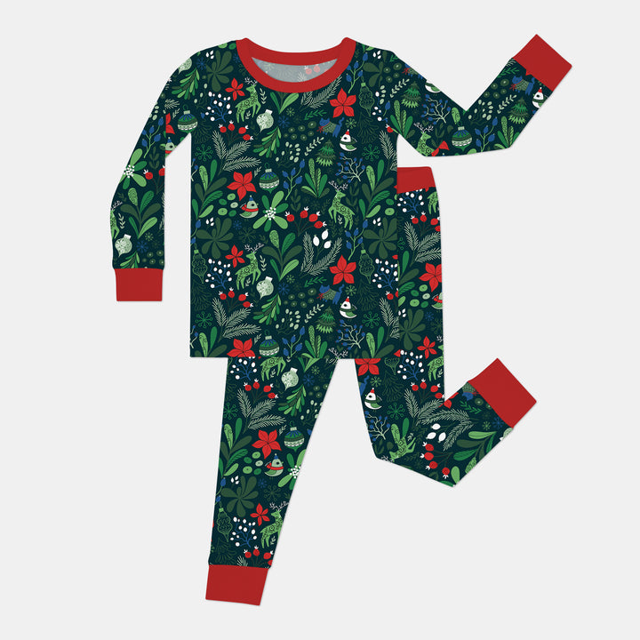 Zweiteiliges Langarm-Pyjama-Set mit Sommerfrüchten