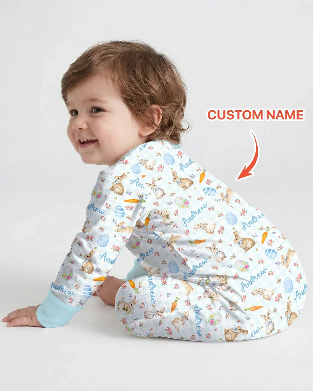 Custom Name Bunny Garden Convertible Zippy