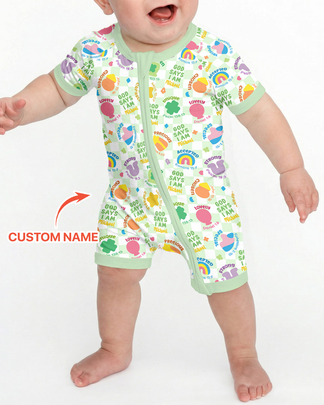 God Says I Am St. Patrick’s Day Custom Name Family Matching Shorty Zippy