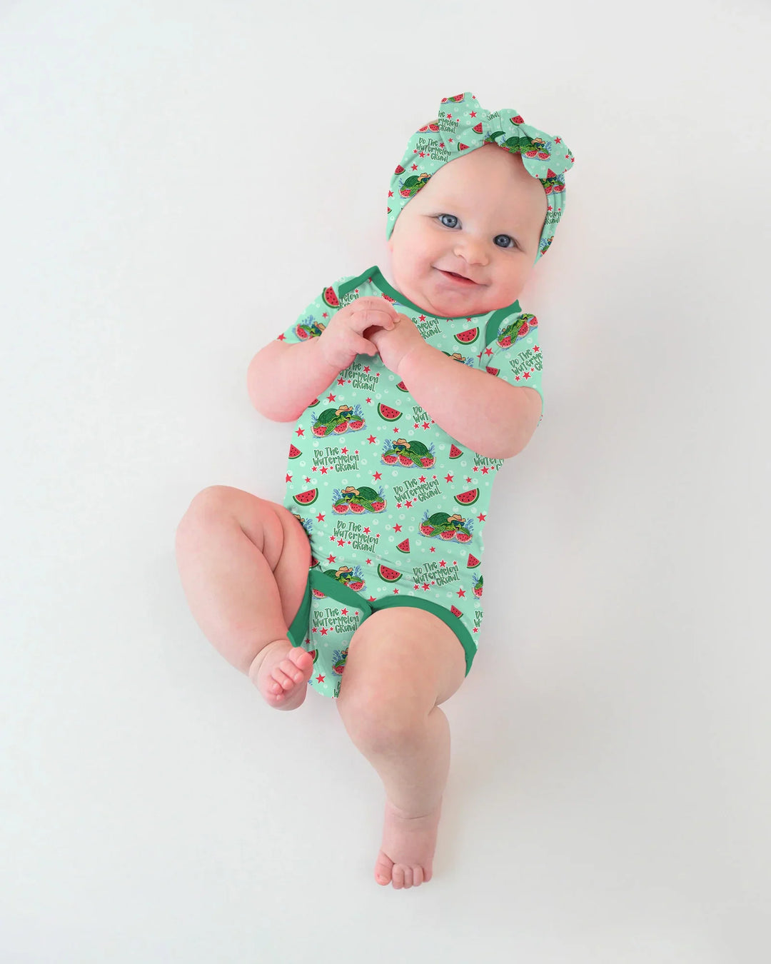 Watermelon Turtle Family Matching Bamboo Bodysuit