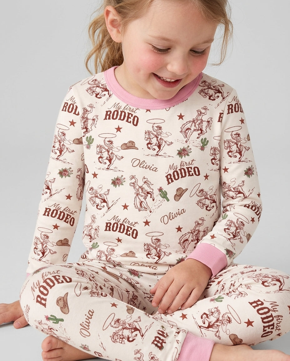 Conjunto de pijama de dos piezas de bambú con mangas largas, plantilla PERSONALIZADA